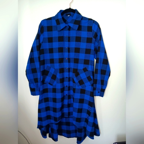 Amazon Blue and Black Asymmetrical High-Low Dress🖤💙 - Picture 3 of 5